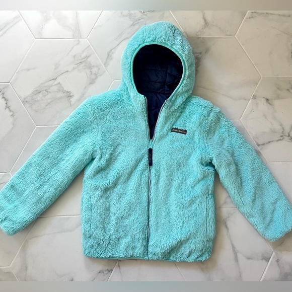 Eddie Bauer Girls Navy Blue Winter Snow
Jacket Reversible Soft Fleece Small 7/8 - Picture 3 of 9